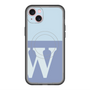 スリムプロテクションプレミアムケース with MagSafe［ オリジナル - initial two tone - W blue ］