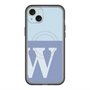 スリムプロテクションプレミアムケース with MagSafe［ オリジナル - initial two tone - W blue ］