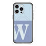 スリムプロテクションプレミアムケース with MagSafe［ オリジナル - initial two tone - W blue ］