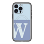 スリムプロテクションプレミアムケース with MagSafe［ オリジナル - initial two tone - W blue ］
