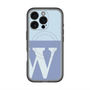 スリムプロテクションプレミアムケース with MagSafe［ オリジナル - initial two tone - W blue ］