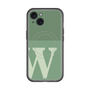 スリムプロテクションプレミアムケース with MagSafe［ オリジナル - initial two tone - W green ］