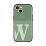 スリムプロテクションプレミアムケース with MagSafe［ オリジナル - initial two tone - W green ］