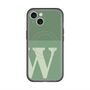 スリムプロテクションプレミアムケース with MagSafe［ オリジナル - initial two tone - W green ］