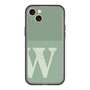 スリムプロテクションプレミアムケース with MagSafe［ オリジナル - initial two tone - W green ］