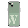 スリムプロテクションプレミアムケース with MagSafe［ オリジナル - initial two tone - W green ］