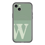 スリムプロテクションプレミアムケース with MagSafe［ オリジナル - initial two tone - W green ］