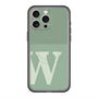 スリムプロテクションプレミアムケース with MagSafe［ オリジナル - initial two tone - W green ］