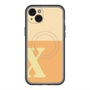 スリムプロテクションプレミアムケース with MagSafe［ オリジナル - initial two tone - X orange ］