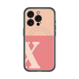 スリムプロテクションプレミアムケース with MagSafe［ オリジナル - initial two tone - X pink ］