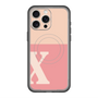 スリムプロテクションプレミアムケース with MagSafe［ オリジナル - initial two tone - X pink ］