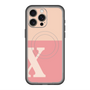 スリムプロテクションプレミアムケース with MagSafe［ オリジナル - initial two tone - X pink ］