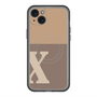 スリムプロテクションプレミアムケース with MagSafe［ オリジナル - initial two tone - X brown ］