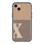 スリムプロテクションプレミアムケース with MagSafe［ オリジナル - initial two tone - X brown ］