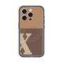 スリムプロテクションプレミアムケース with MagSafe［ オリジナル - initial two tone - X brown ］