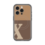 スリムプロテクションプレミアムケース with MagSafe［ オリジナル - initial two tone - X brown ］