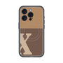 スリムプロテクションプレミアムケース with MagSafe［ オリジナル - initial two tone - X brown ］