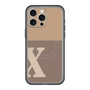 スリムプロテクションプレミアムケース with MagSafe［ オリジナル - initial two tone - X brown ］