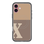 スリムプロテクションプレミアムケース with MagSafe［ オリジナル - initial two tone - X brown ］