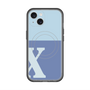 スリムプロテクションプレミアムケース with MagSafe［ オリジナル - initial two tone - X blue ］