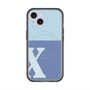 スリムプロテクションプレミアムケース with MagSafe［ オリジナル - initial two tone - X blue ］