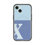 スリムプロテクションプレミアムケース with MagSafe［ オリジナル - initial two tone - X blue ］