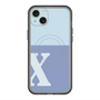 スリムプロテクションプレミアムケース with MagSafe［ オリジナル - initial two tone - X blue ］