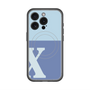 スリムプロテクションプレミアムケース with MagSafe［ オリジナル - initial two tone - X blue ］
