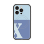 スリムプロテクションプレミアムケース with MagSafe［ オリジナル - initial two tone - X blue ］