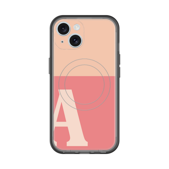 スリムプロテクションプレミアムケース with MagSafe［ オリジナル - initial two tone - A pink ］