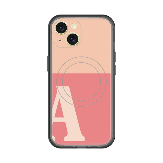 スリムプロテクションプレミアムケース with MagSafe［ オリジナル - initial two tone - A pink ］
