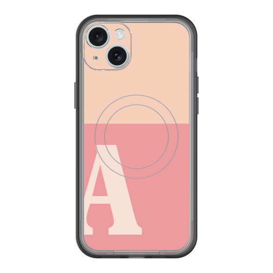 スリムプロテクションプレミアムケース with MagSafe［ オリジナル - initial two tone - A pink ］