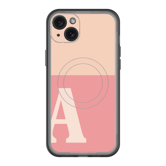 スリムプロテクションプレミアムケース with MagSafe［ オリジナル - initial two tone - A pink ］