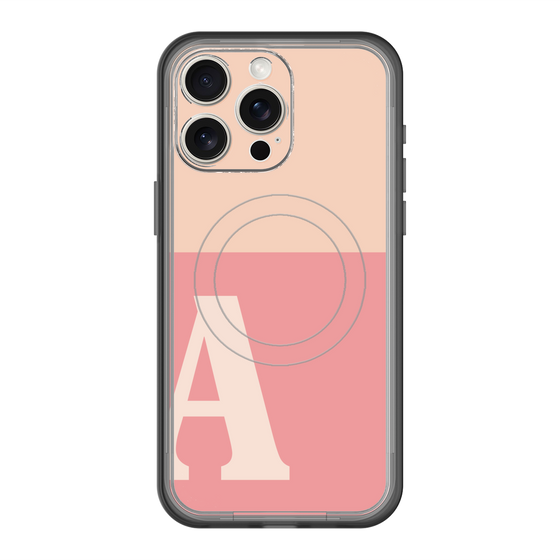 スリムプロテクションプレミアムケース with MagSafe［ オリジナル - initial two tone - A pink ］