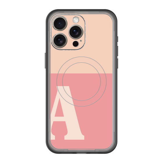 スリムプロテクションプレミアムケース with MagSafe［ オリジナル - initial two tone - A pink ］
