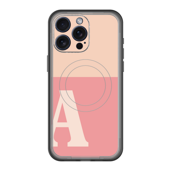 スリムプロテクションプレミアムケース with MagSafe［ オリジナル - initial two tone - A pink ］