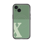 スリムプロテクションプレミアムケース with MagSafe［ オリジナル - initial two tone - X green ］
