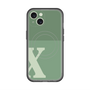 スリムプロテクションプレミアムケース with MagSafe［ オリジナル - initial two tone - X green ］