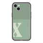 スリムプロテクションプレミアムケース with MagSafe［ オリジナル - initial two tone - X green ］
