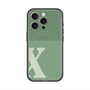スリムプロテクションプレミアムケース with MagSafe［ オリジナル - initial two tone - X green ］