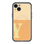 スリムプロテクションプレミアムケース with MagSafe［ オリジナル - initial two tone - Y orange ］