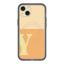 スリムプロテクションプレミアムケース with MagSafe［ オリジナル - initial two tone - Y orange ］