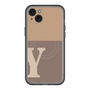 スリムプロテクションプレミアムケース with MagSafe［ オリジナル - initial two tone - Y brown ］