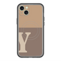 スリムプロテクションプレミアムケース with MagSafe［ オリジナル - initial two tone - Y brown ］