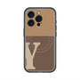 スリムプロテクションプレミアムケース with MagSafe［ オリジナル - initial two tone - Y brown ］