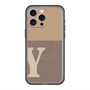 スリムプロテクションプレミアムケース with MagSafe［ オリジナル - initial two tone - Y brown ］