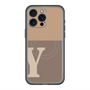 スリムプロテクションプレミアムケース with MagSafe［ オリジナル - initial two tone - Y brown ］