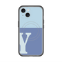 スリムプロテクションプレミアムケース with MagSafe［ オリジナル - initial two tone - Y blue ］