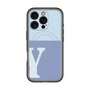 スリムプロテクションプレミアムケース with MagSafe［ オリジナル - initial two tone - Y blue ］