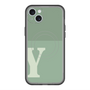 スリムプロテクションプレミアムケース with MagSafe［ オリジナル - initial two tone - Y green ］